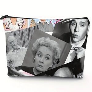 I Love Lucy Canvas Zippered Makeup Cosmetic Pouch